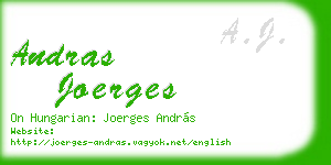 andras joerges business card